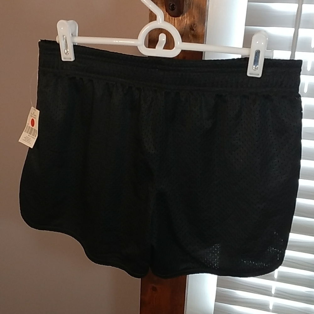 Just Be Women's Black and White Mesh Shorts Size M Fully Lined New with Tag - Picture 5 of 10